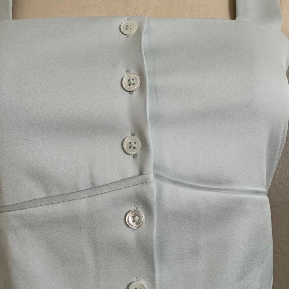 The Kooples | NWT Baby Blue Button Detail Crop Top size 1/S - Picture 6 of 11